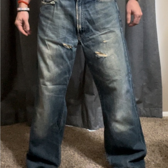 Rare 2000s Ezra Fitch jeans. 32x32 Distressed look. Baggy fit. - Picture 2 of 10